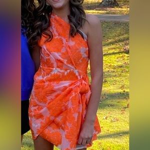 ORANGE FLORAL SHOWPO DRESS